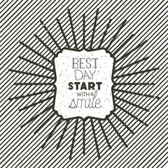 positive attitude message with hand made font vector illustration design