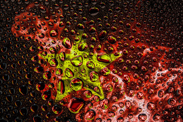 National flag of  Vietnam with drops