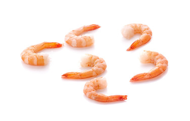 shrimp sea food tiger isolated on white background.