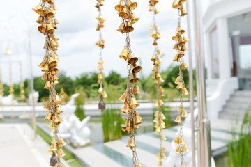 Lucky Bell at Wat Thung Setthi Templ, People pray their wish on Lucky Bell   in Khonkaen, Thailand.