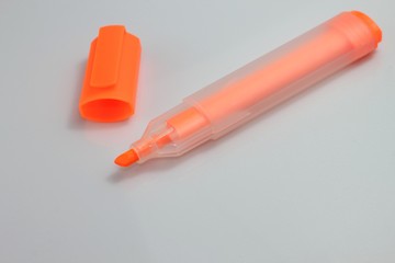 Multicolored highlighters. Isolated on white background