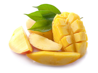 Mango isolated on white with clipping path.