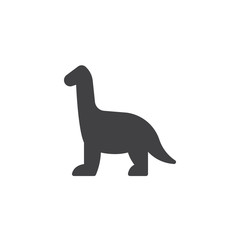 Dinosaur vector icon. filled flat sign for mobile concept and web design. Brachiosaurus simple solid icon. Symbol, logo illustration. Pixel perfect vector graphics