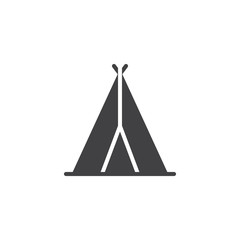 Indian tepee vector icon. filled flat sign for mobile concept and web design. Wigwam simple solid icon. Symbol, logo illustration. Pixel perfect vector graphics © alekseyvanin