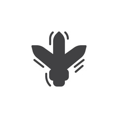 Obraz premium Dinosaur Footprint vector icon. filled flat sign for mobile concept and web design. Dinosaur Paw Print simple solid icon. Symbol, logo illustration. Pixel perfect vector graphics