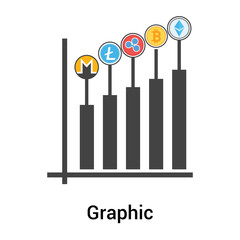 Graphic icon vector sign and symbol isolated on white background, Graphic logo concept