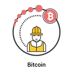 Bitcoin icon vector sign and symbol isolated on white background, Bitcoin logo concept