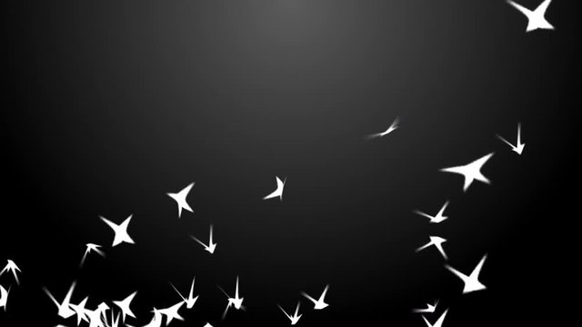 4k Abstract 3d bird bug firefly fly space particle design technology art background.