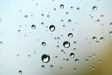 rainy detail on the glass