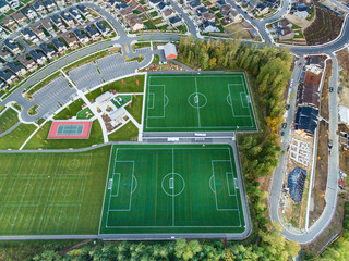 Two Soccer Fields in Housing Development © whatsupjoe
