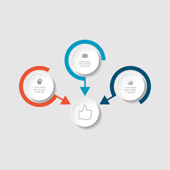 Obraz premium Vector infographic template for diagram, graph, presentation, chart, business concept with 3 options.