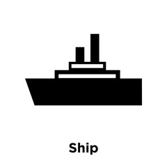 Ship icon vector sign and symbol isolated on white background, Ship logo concept, outline symbol, linear sign