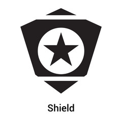 Shield icon vector sign and symbol isolated on white background, Shield logo concept, outline symbol, linear sign