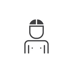 Swimmer man vector icon. filled flat sign for mobile concept and web design. swimmer portrait simple solid icon. Symbol, logo illustration. Pixel perfect vector graphics