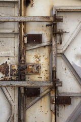 Old gate lock in abandoned jail.