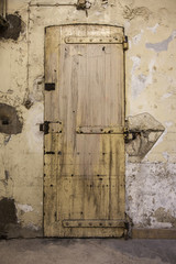 Door in abandoned jail in Avignon France