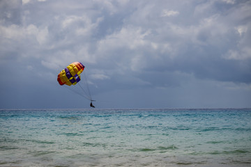 Parasailing over the waters
