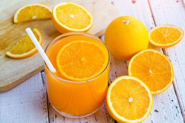 Fresh and delicious orange juice