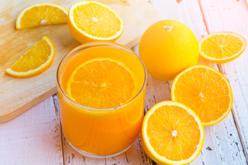 Fresh and delicious orange juice