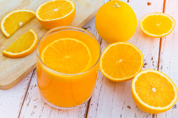 Fresh and delicious orange juice