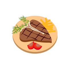 T-bone steak illustration