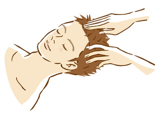 男性　頭皮マッサージ　美容　ヘッドスパ