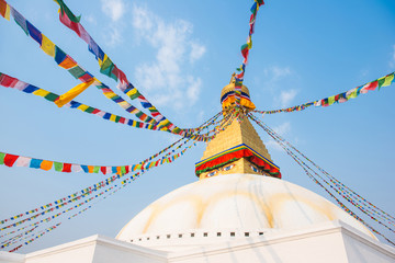 The Wisdom eyes on Boudhanath stupa