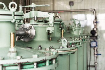 The upper part of the large sand filters.