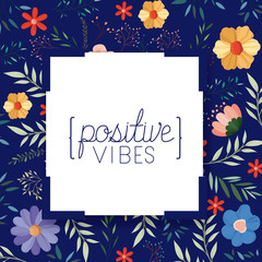 positivism message with hand made font vector illustration design