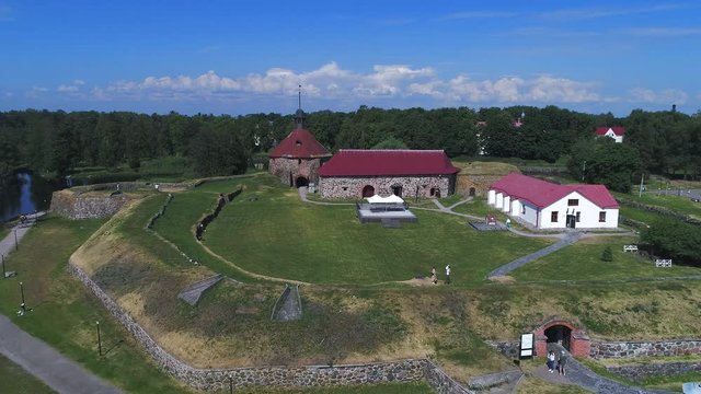 Sunny June day in the fortress. Priozersk, Russia