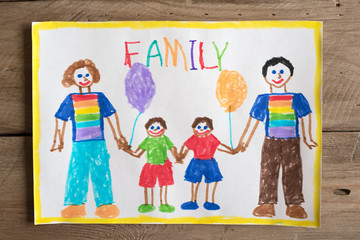 LGBT family drawing