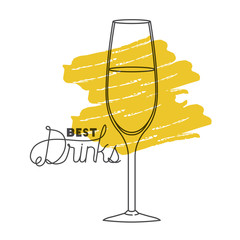 best drink cup drawn icon vector illustration design
