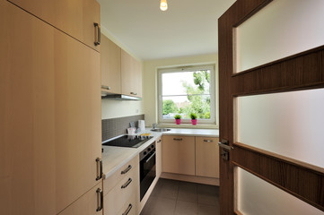 kitchen, interior, meals, home, everyday, bright, daylight, flat, clean, stove, lifestyle, architecture, 