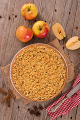Crumble apple cake. 