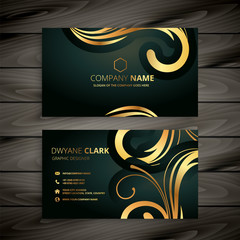 premium luxury golden business card design