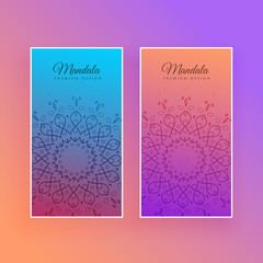 colorful mandala beautiful card design