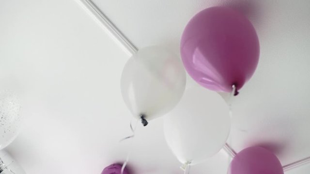 colorful balloons at home.