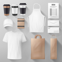 Restaurant and cafe corporate identity template