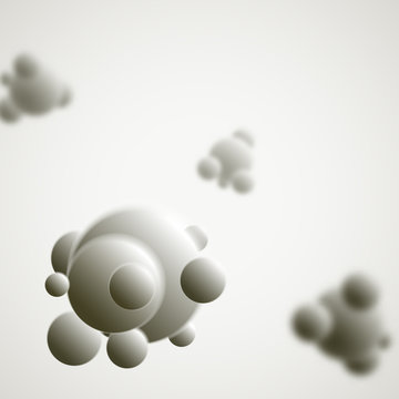 Abstract molecules. Atoms. Graphic illustration for your design
