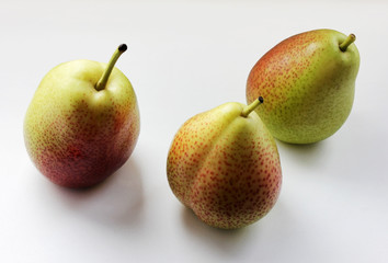 Three ripe juicy pears