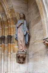 madonna figure on ancient church wall © rudolfgeiger