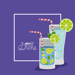 best drinks tropical cocktail vector illustration design