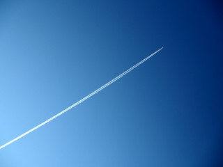 Airplane with trail