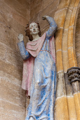 madonna figure on ancient church wall © rudolfgeiger