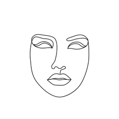 Fototapeten Gesichtssymbol der schönen Frau © ColorValley