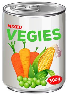 Can of mixed vegies