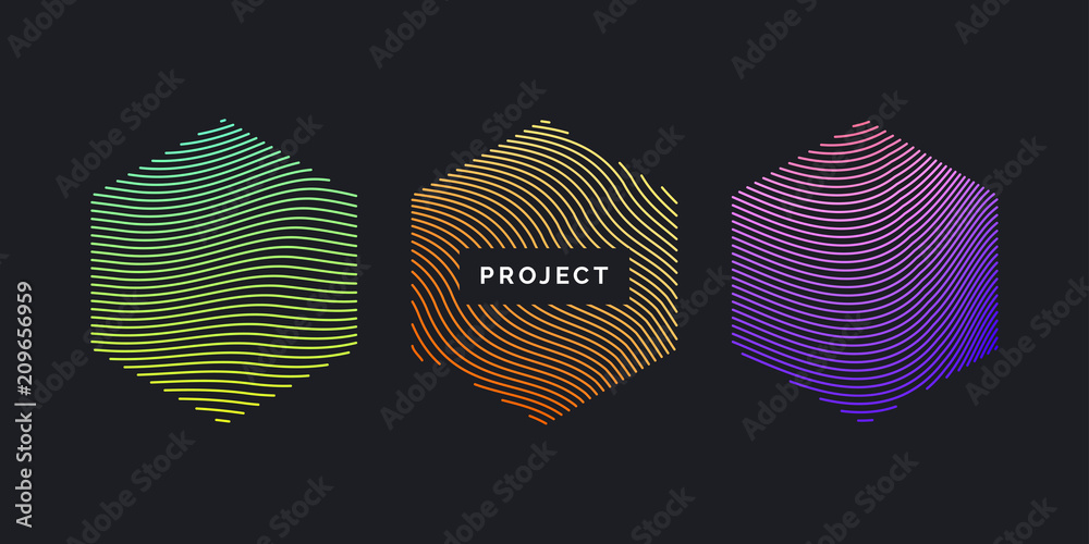 Poster vector abstract background with dynamic waves.