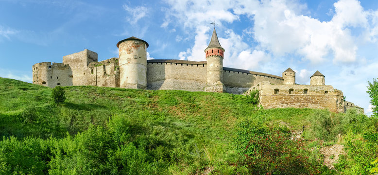 Southern side of medieval Kamianets-Podilskyi fortress, Ukraine