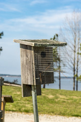 Birdhouse on a post