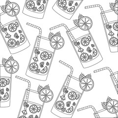 best drinks tropical cocktail pattern vector illustration design